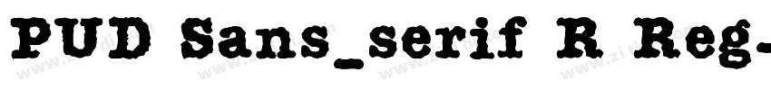 PUD Sans_serif R Reg字体转换